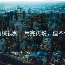 蜜桃视频：用完再说，值不值