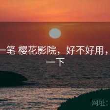 快速一笔 樱花影院，好不好用，樱花一下