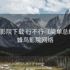 蜂鸟影院下载 行不行（简单总结），蜂鸟影院网络