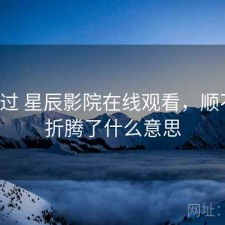 折腾过 星辰影院在线观看，顺不顺，折腾了什么意思