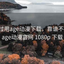 折腾过用age动漫下载，靠谱不靠谱，age动漫官网 1080p 下载