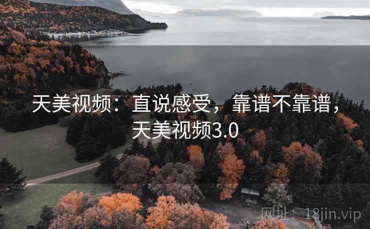 天美视频：直说感受，靠谱不靠谱，天美视频3.0  第2张